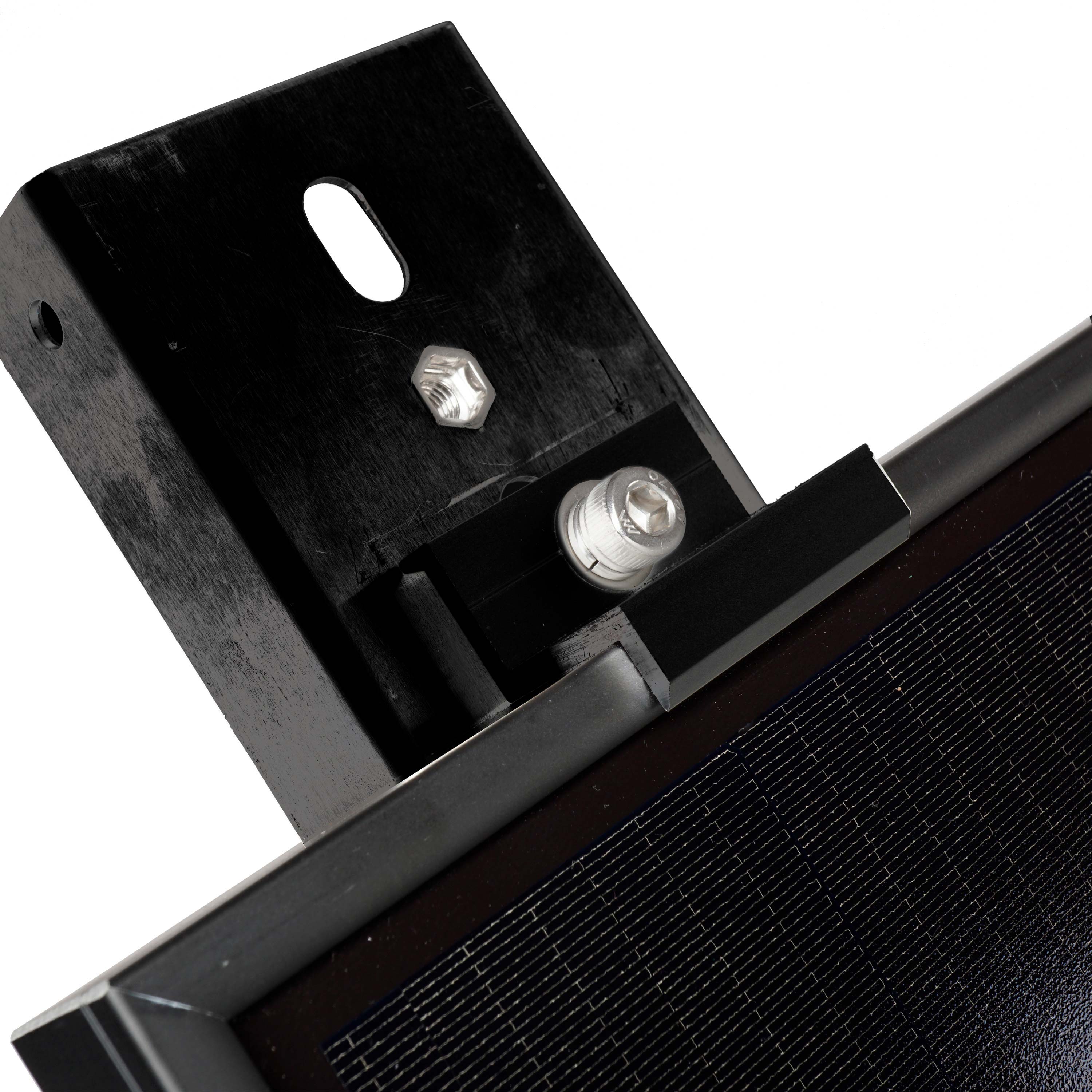 WATTSTUNDE® Flachdach Solarmodul Halterung HST120 schwarz