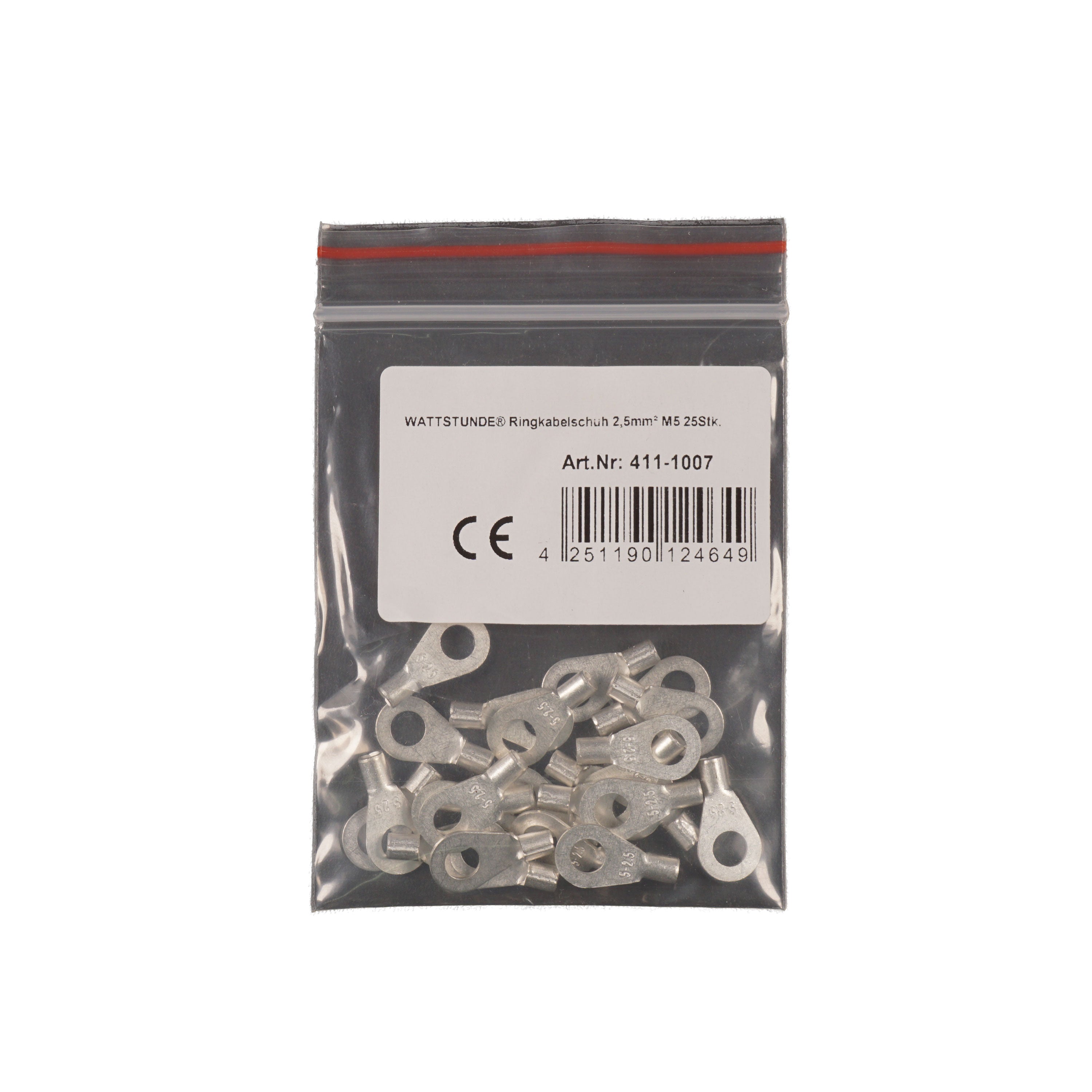 WATTSTUNDE® Ringkabelschuh 2,5 mm² M5 25 Stk.