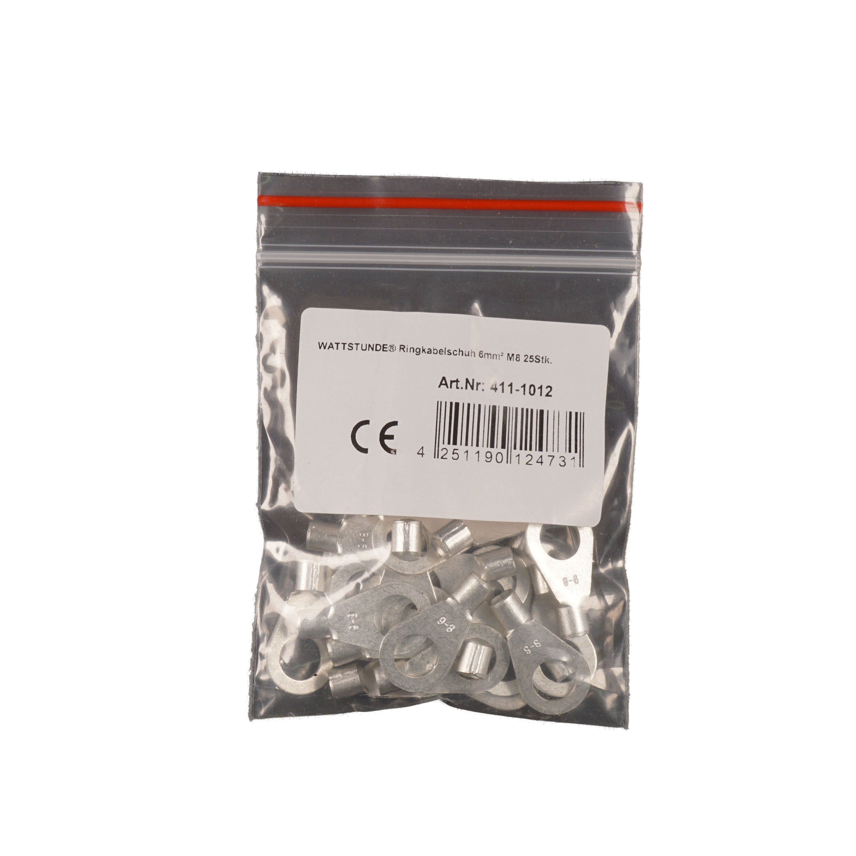 WATTSTUNDE® Ringkabelschuh 6 mm² M8 25 Stk.