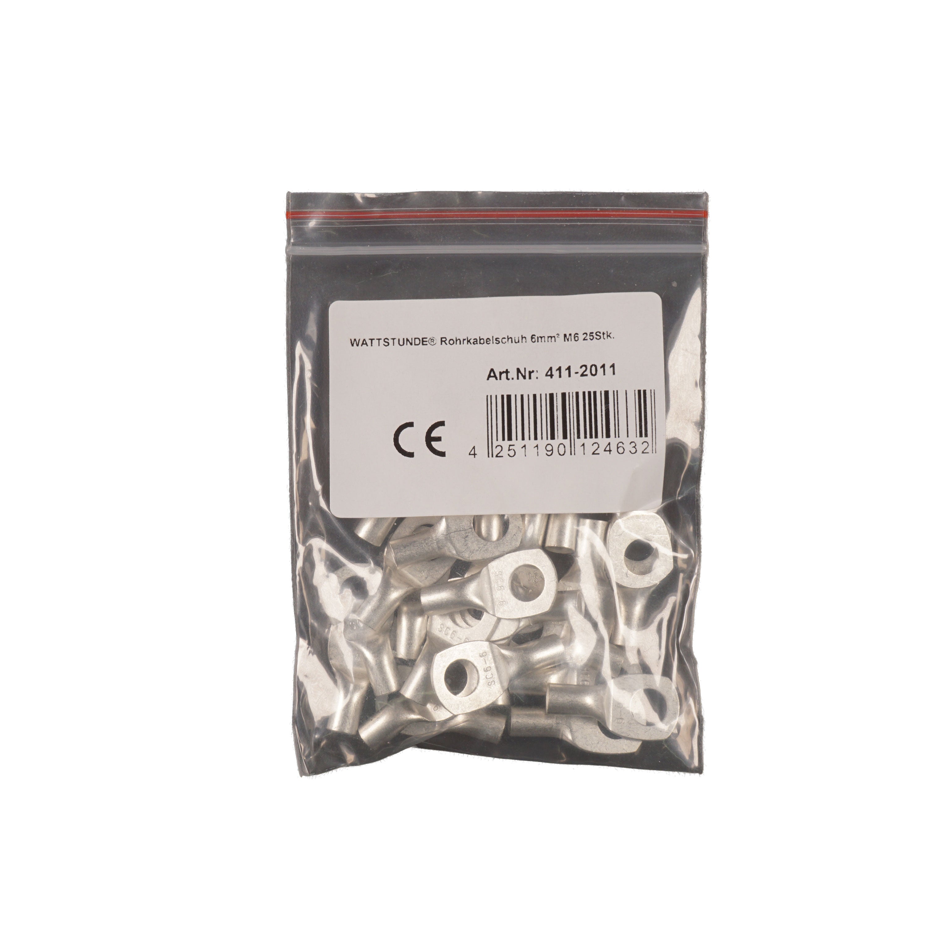 WATTSTUNDE® Rohrkabelschuh 6 mm² M6 25 Stk.