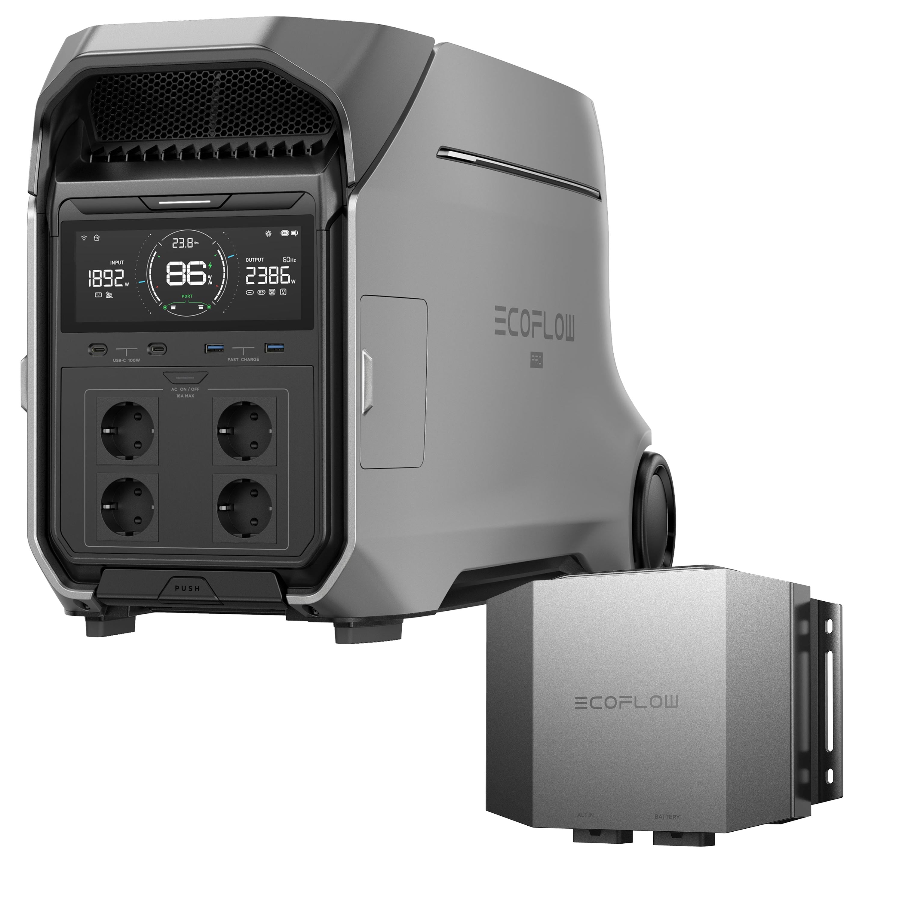 EcoFlow Alternator Charger Set mit 600 W Batterieladegerät mit DELTA Pro 3 Powerstation