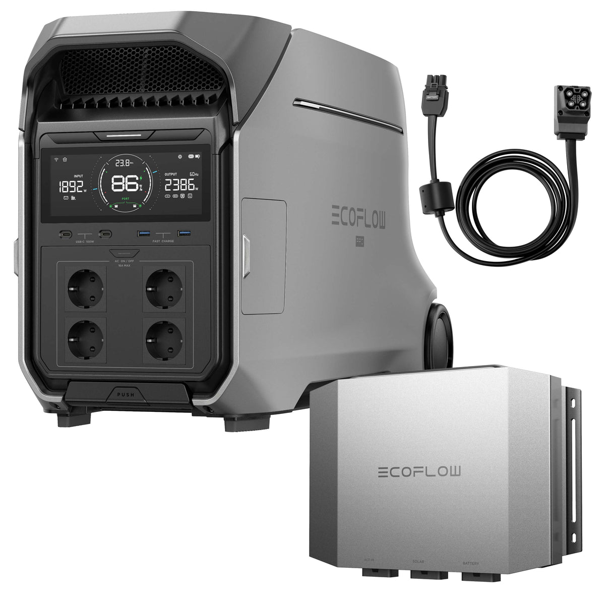EcoFlow Alternator Charger Set mit 1000 W Batterieladegerät mit DELTA Pro 3 Powerstation