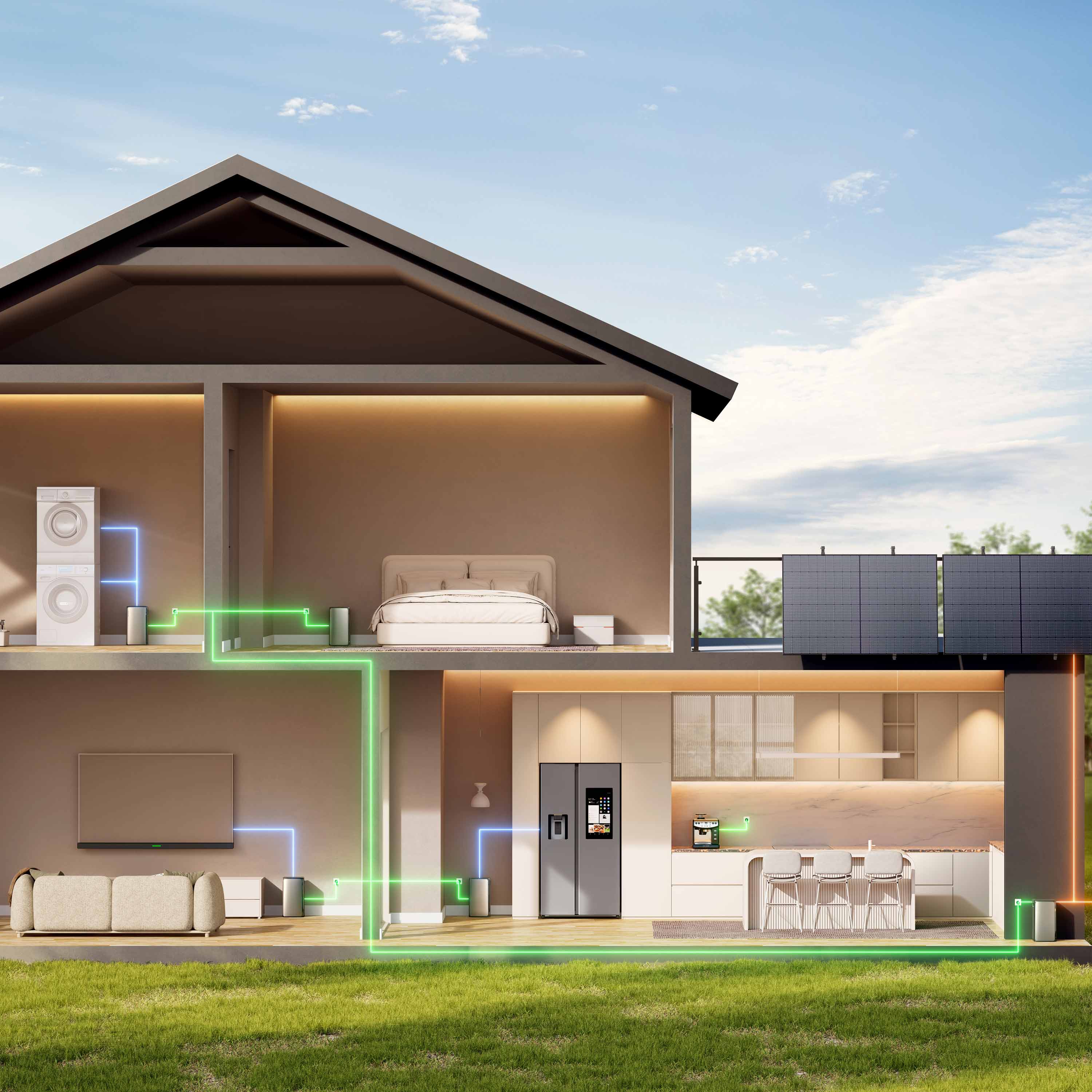 1900 W EcoFlow STREAM Ultra Balkonkraftwerk | Set mit Mikrowechselrichter und 4x 475 W DAH bifacial Solarmodul ohne Halterung und 1,92 kWh Speicher