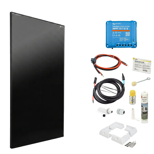 WATTSTUNDE® SOLA Frame Shadow 220 W Komplettset in weiß mit Laderegler zum direkten Einbau