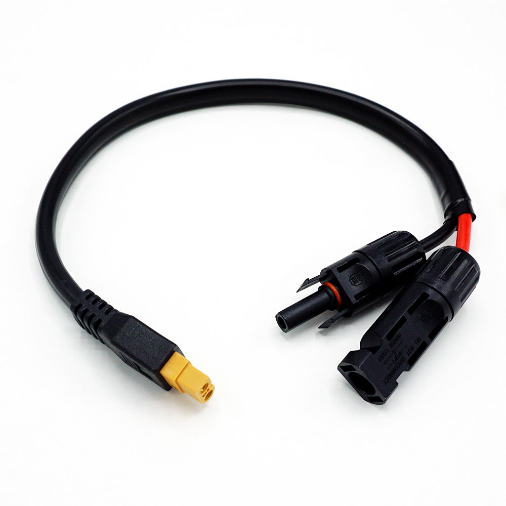 WATTSTUNDE® Adapterkabel (2 x) 4 mm² Typ-MC4/XT60 weiblich 3Pin 30 cm schwarz