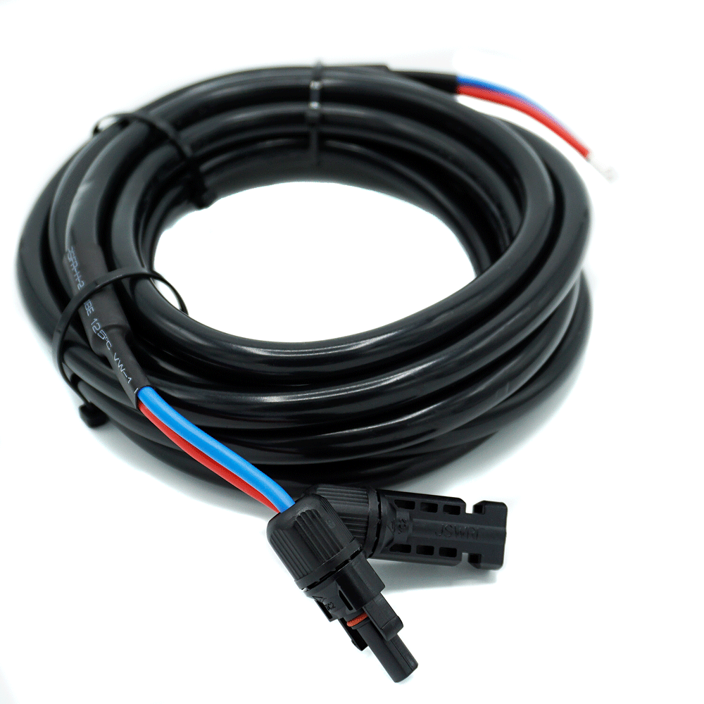 WATTSTUNDE® Anschlusskabel (2 x) 4 mm² Typ-MC4/Aderendhülse 7 m schwarz