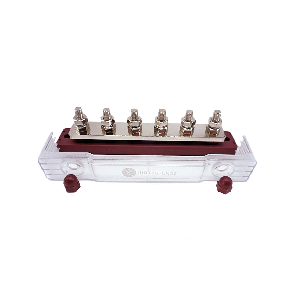 WATTSTUNDE® Busbar 6xM8 300 A / 70 V rot