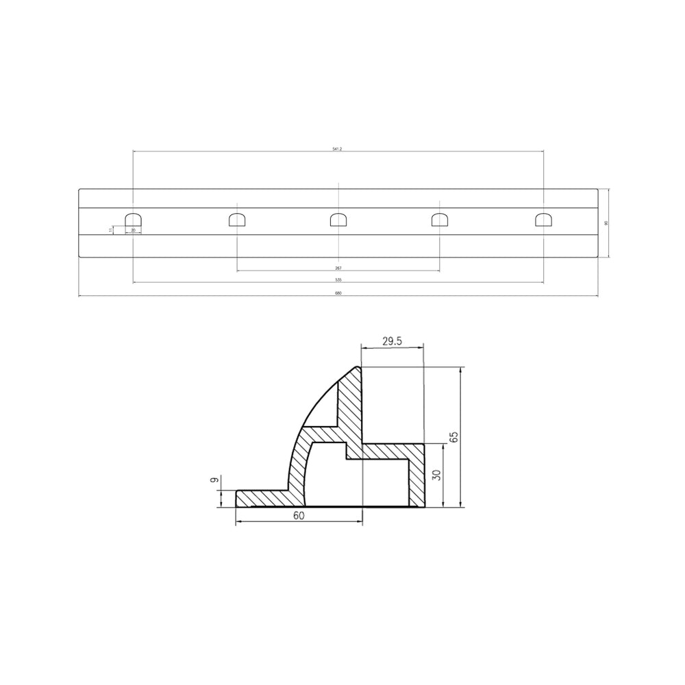 WATTSTUNDE® Solarmodul Halterung HXH68/W ASA Kunststoff weiß