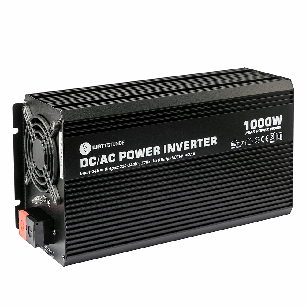 WATTSTUNDE® 1000 W / 2000 W 24 V Sinus Spannungswandler WS24/1000SI