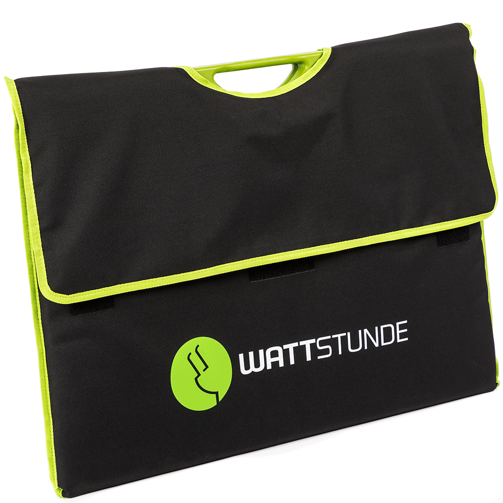 WATTSTUNDE® 100 W SolarBuddy Solartasche WS100SB direkt mit USB Anschluss
