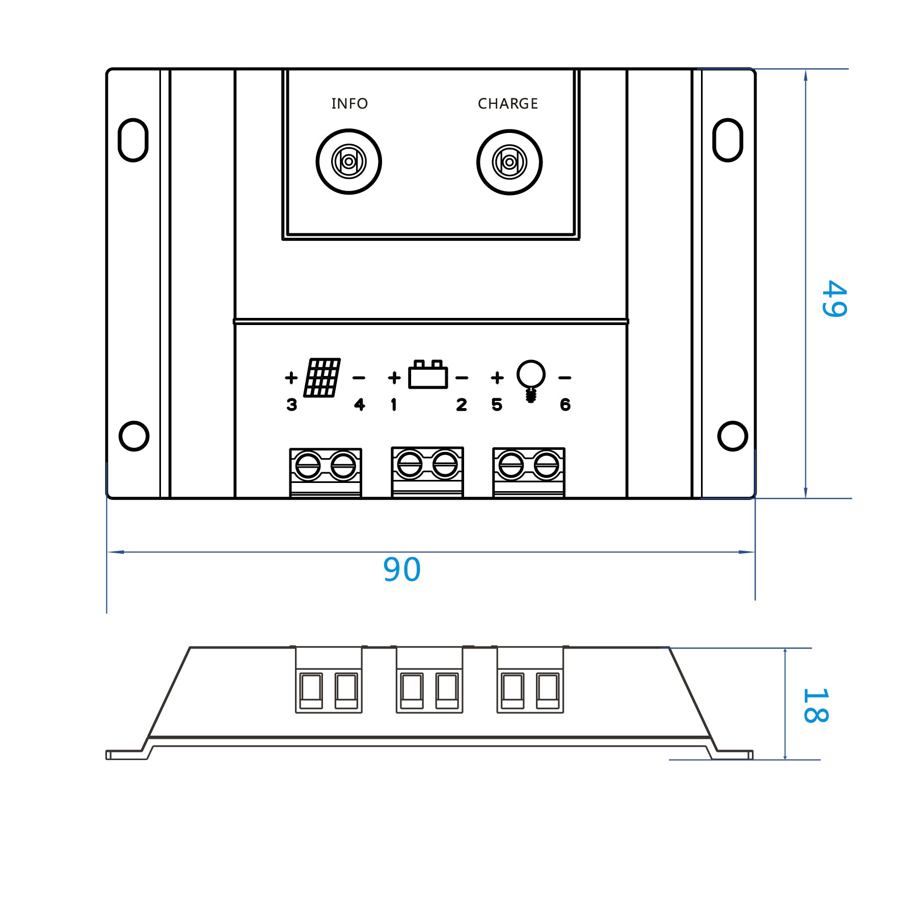 WATTSTUNDE® PEKO 03 Solar Laderegler 3 A
