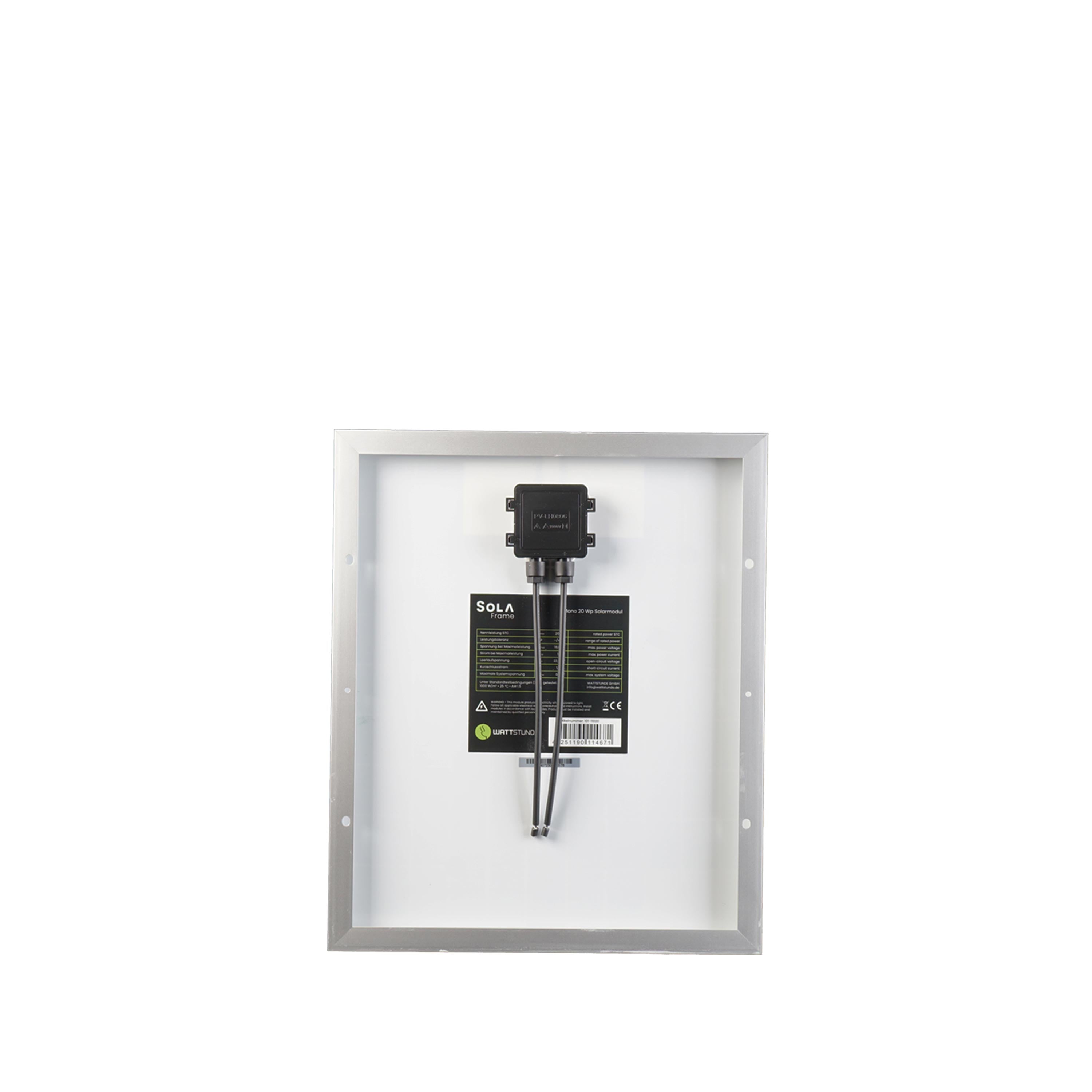 WATTSTUNDE® SOLA Frame Mono 20 Wp