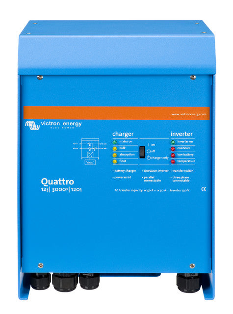 Victron Quattro 12/3000/120-50/50 Wechselrichter 2400W und Ladegerät