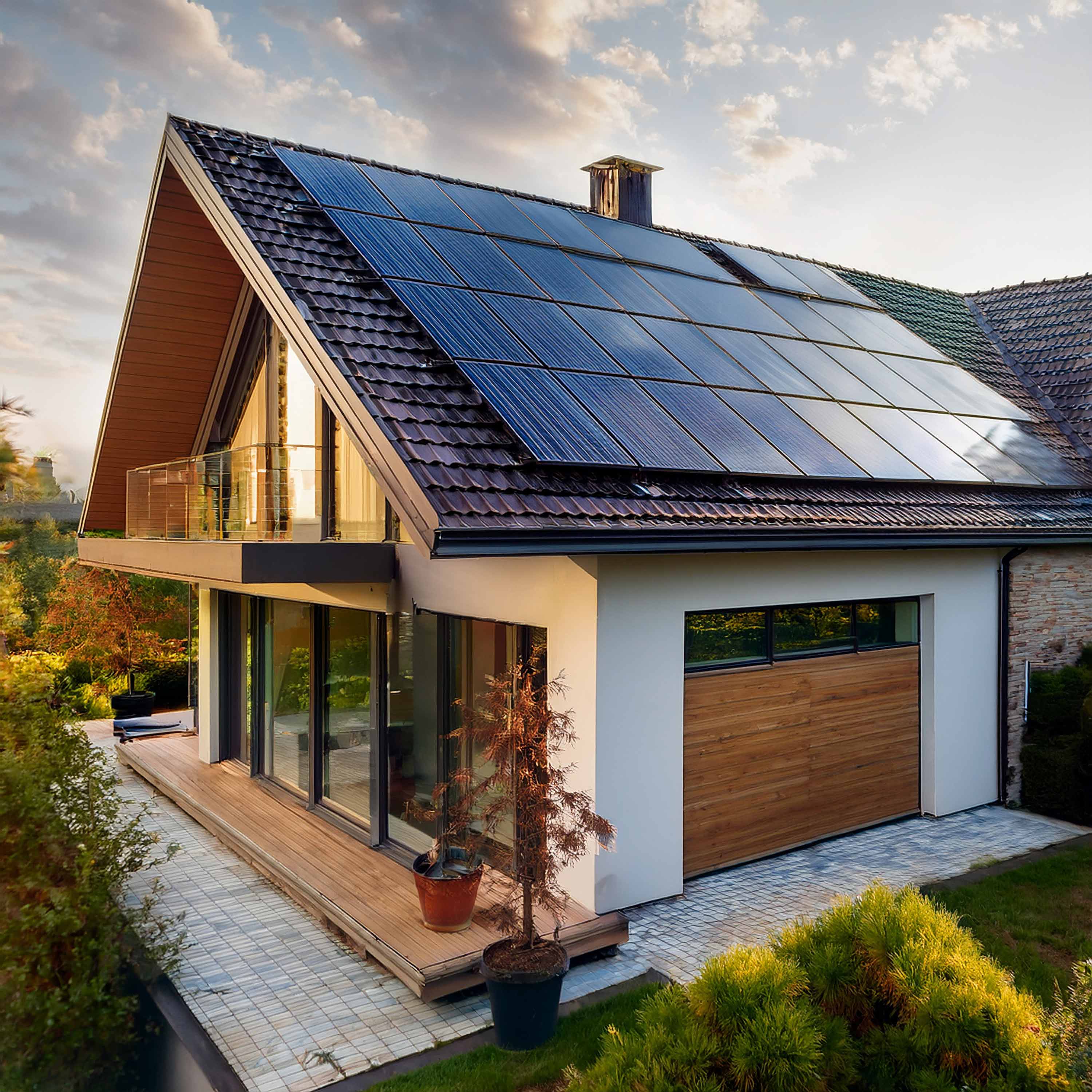 1000 W Balkonkraftwerk | Set mit EcoFlow STREAM 800 W Mikrowechselrichter und 2x 500 W DAH Solarmodul mit Hausdachhalterungen für Ziegeldächer ohne Speicher