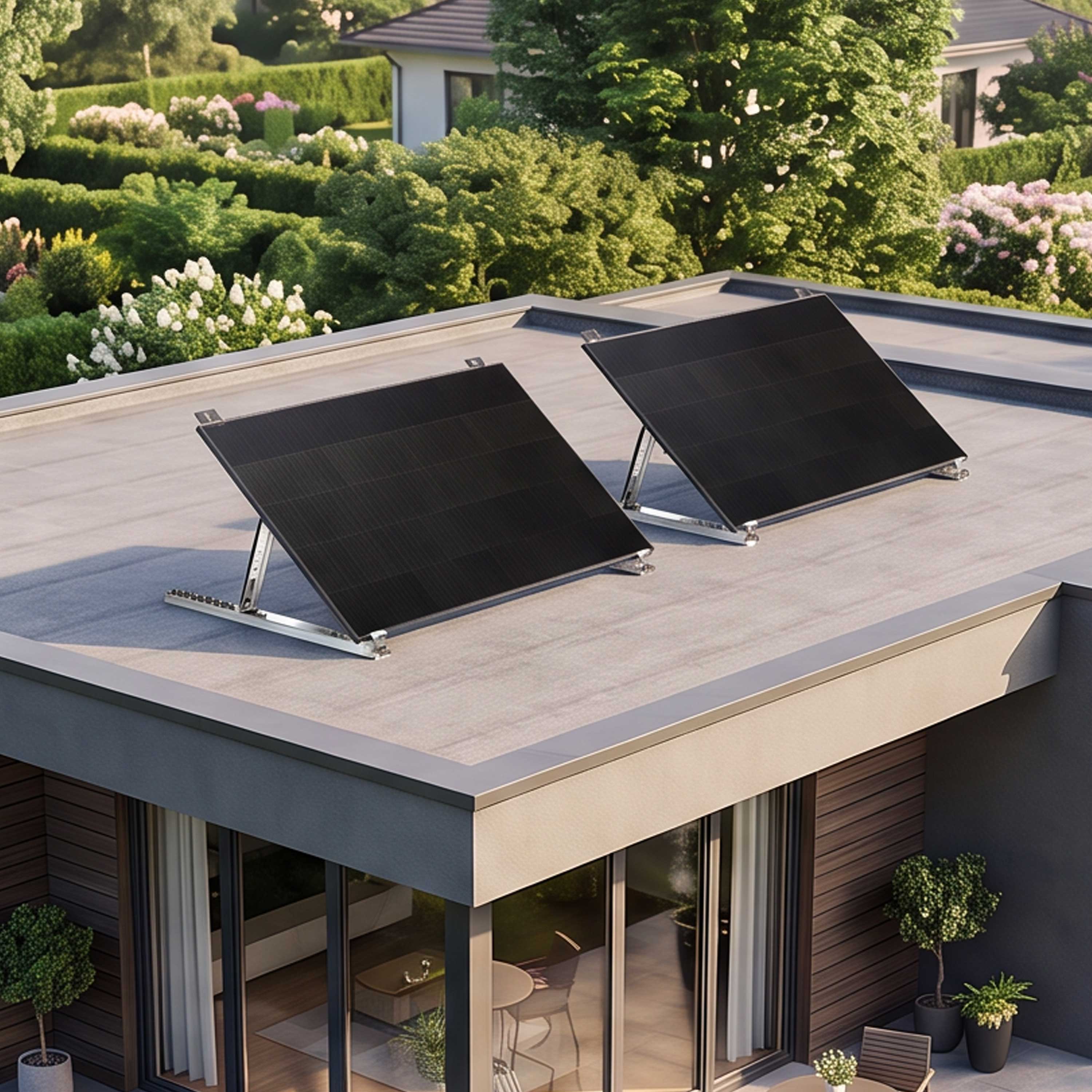 WATTSTUNDE® Flachdach Solarmodul Halterung HST120