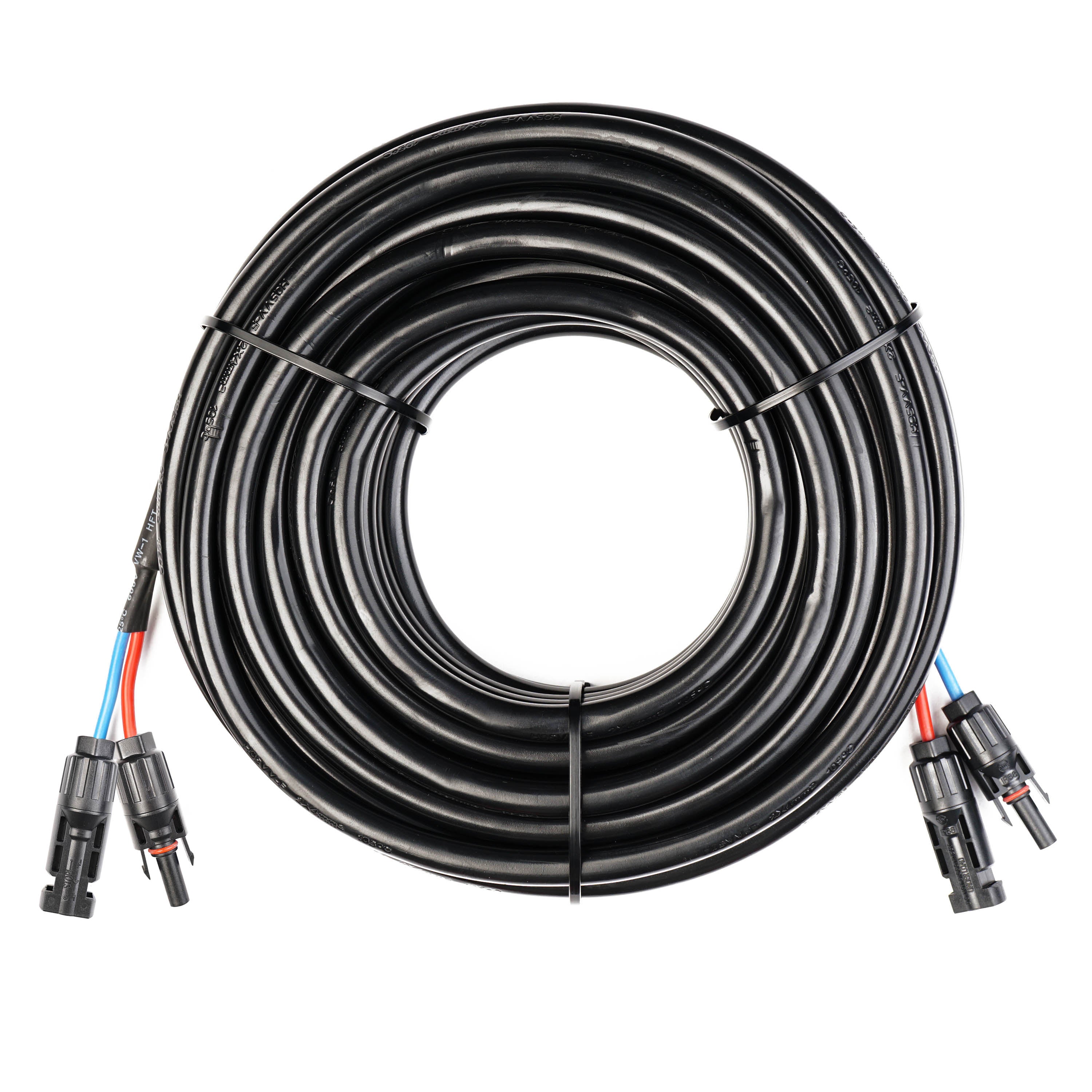 WATTSTUNDE® Verlängerungskabel (2 x) 4 mm² Typ-MC4/Typ-MC4 15 m schwarz