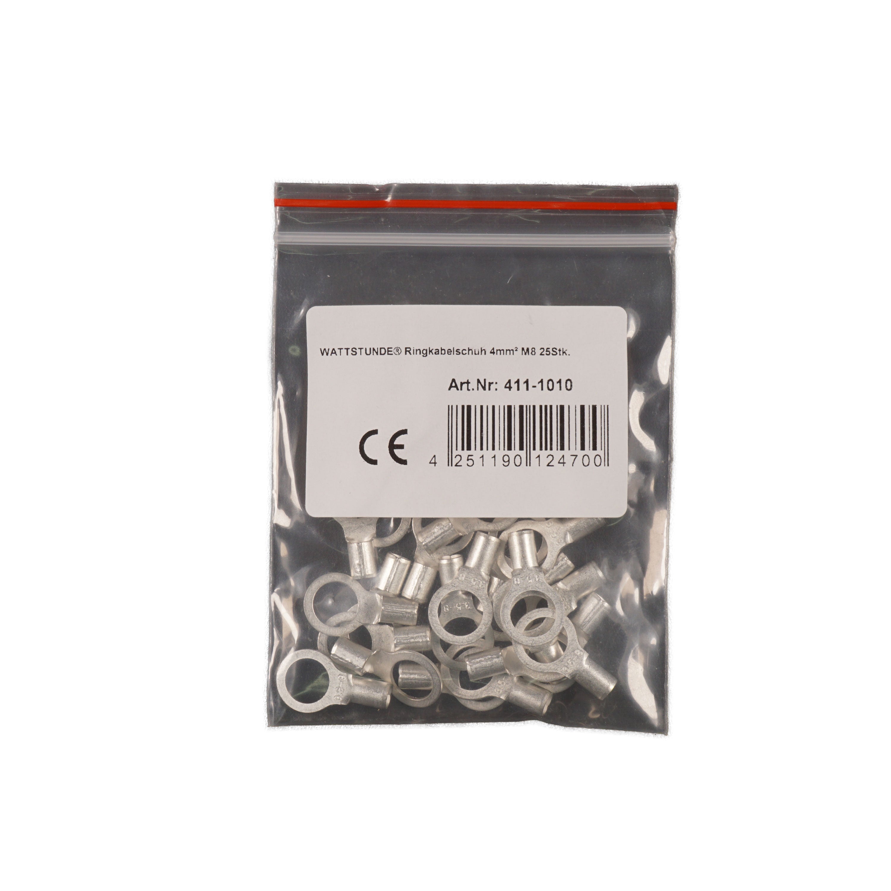 WATTSTUNDE® Ringkabelschuh 4 mm² M8 25 Stk.