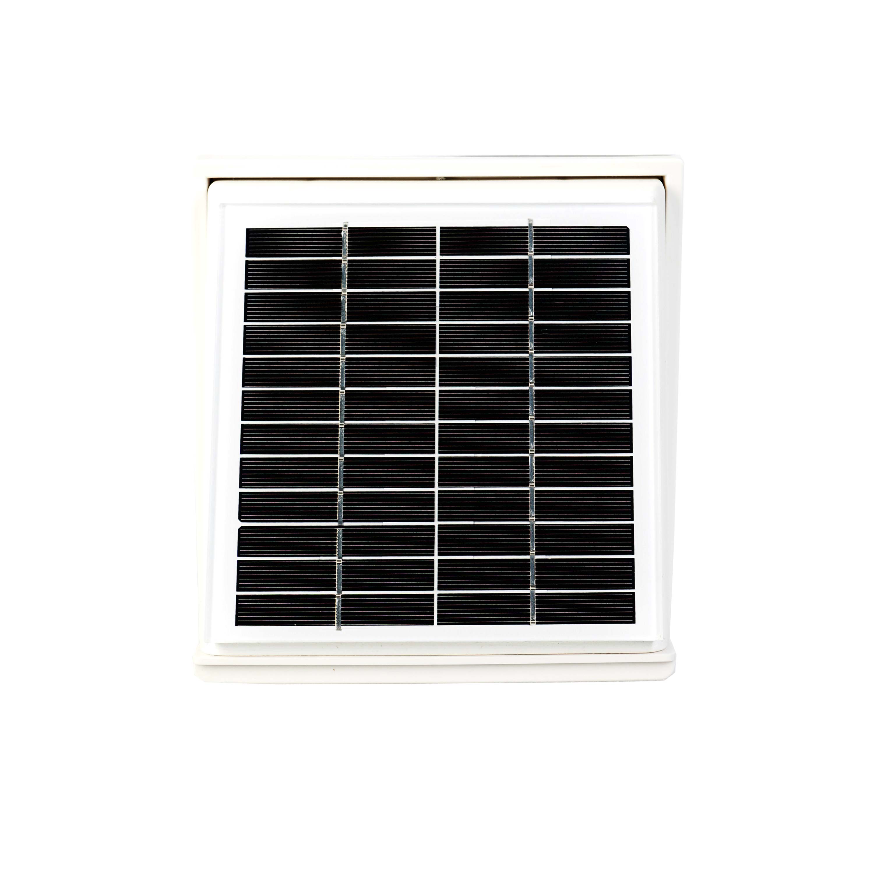 WATTSTUNDE® AERO Solarlüfter eckig, weiß