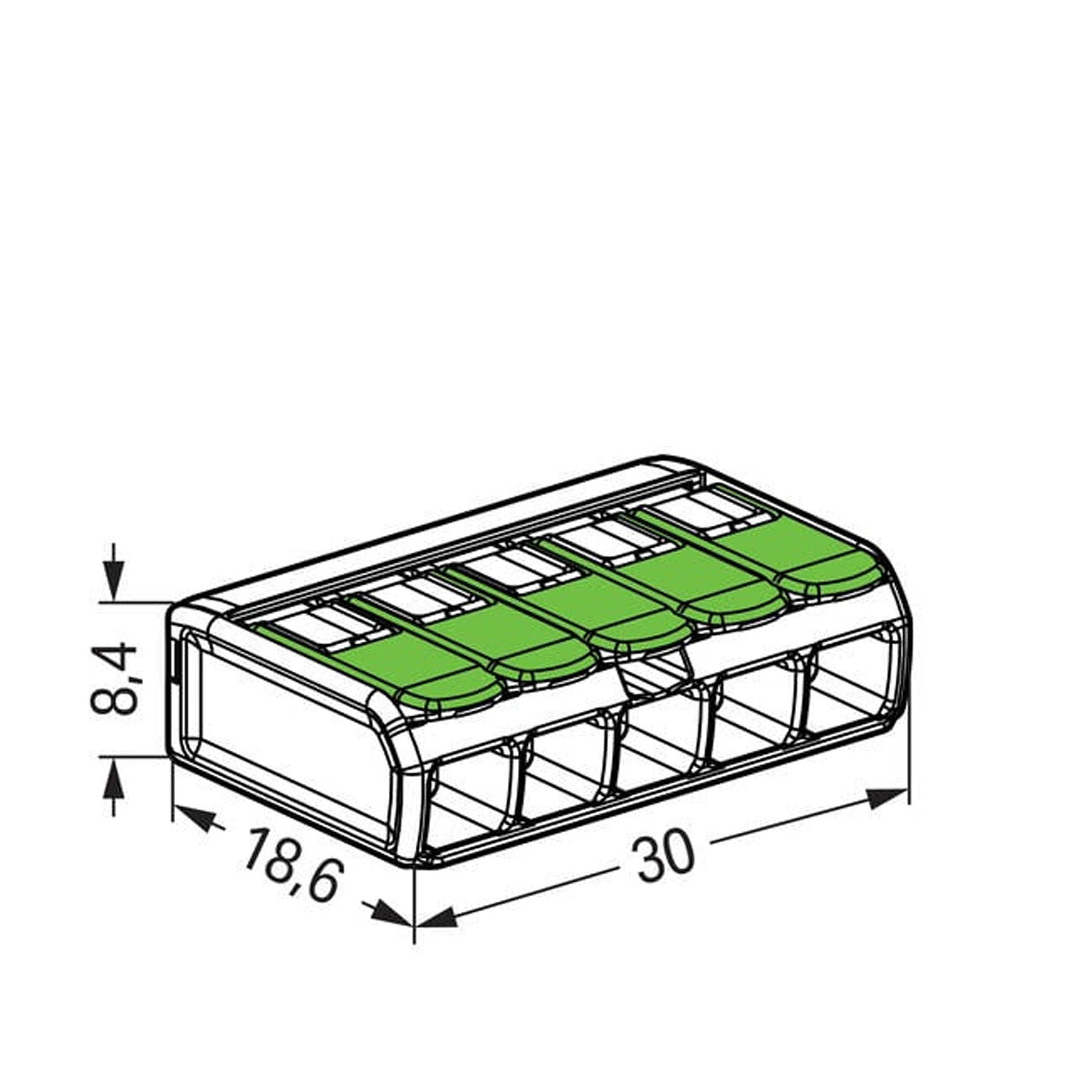 WAGO Verbindungsklemme Green Range flexibel bis 4mm² - 221-425