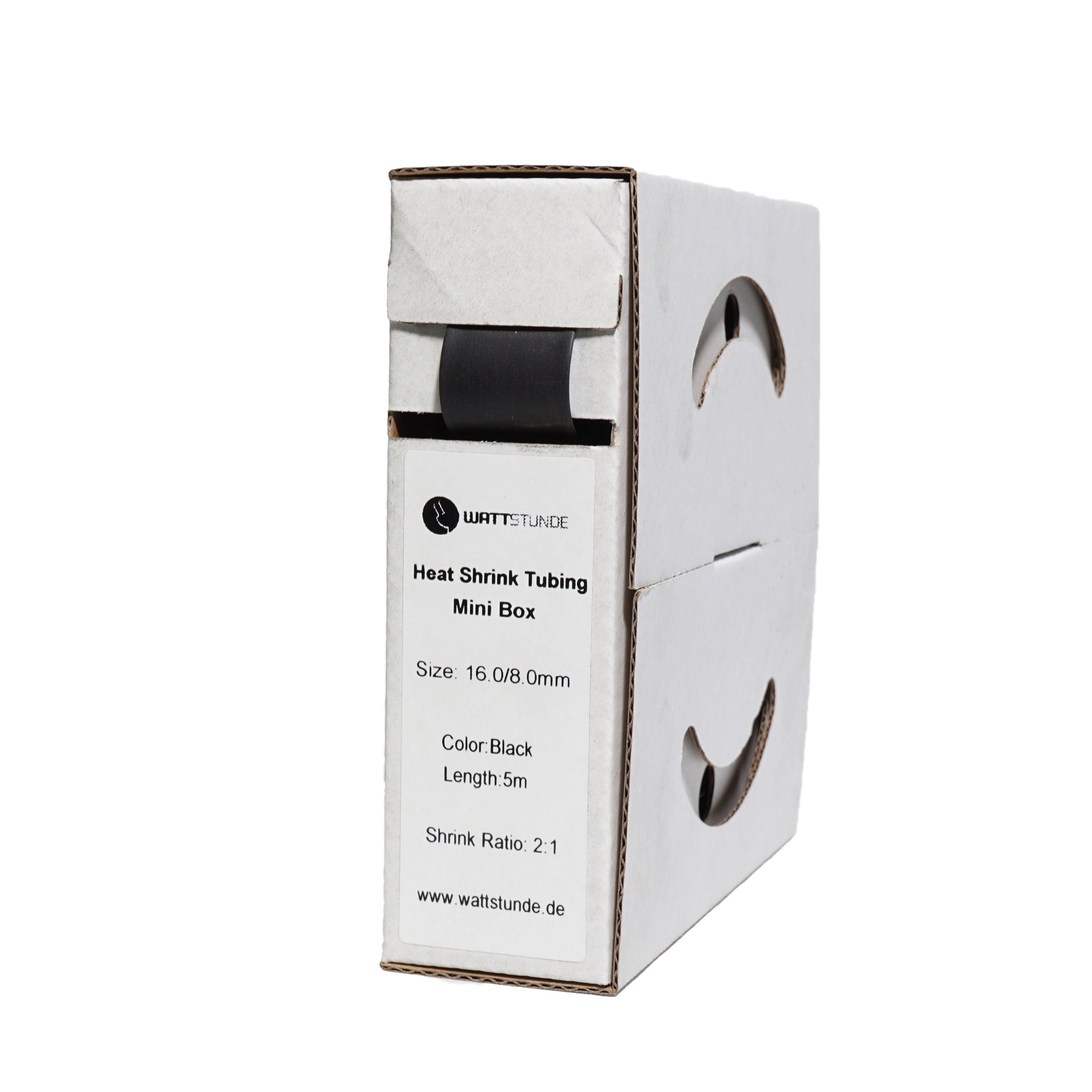 WATTSTUNDE® Schrumpfschlauch 2:1 Box 16,0/8,0 schwarz