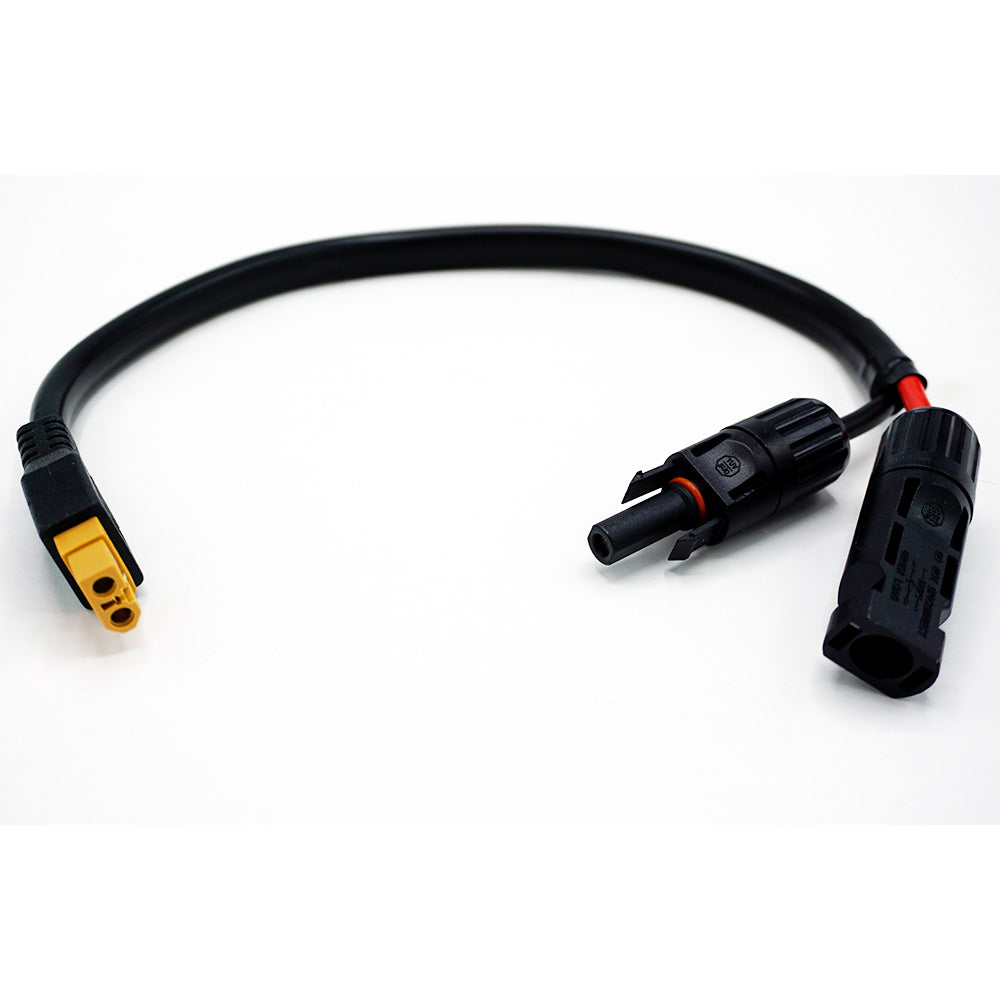 WATTSTUNDE® Adapterkabel (2 x) 4 mm² Typ-MC4/XT60 weiblich 3Pin 30 cm schwarz