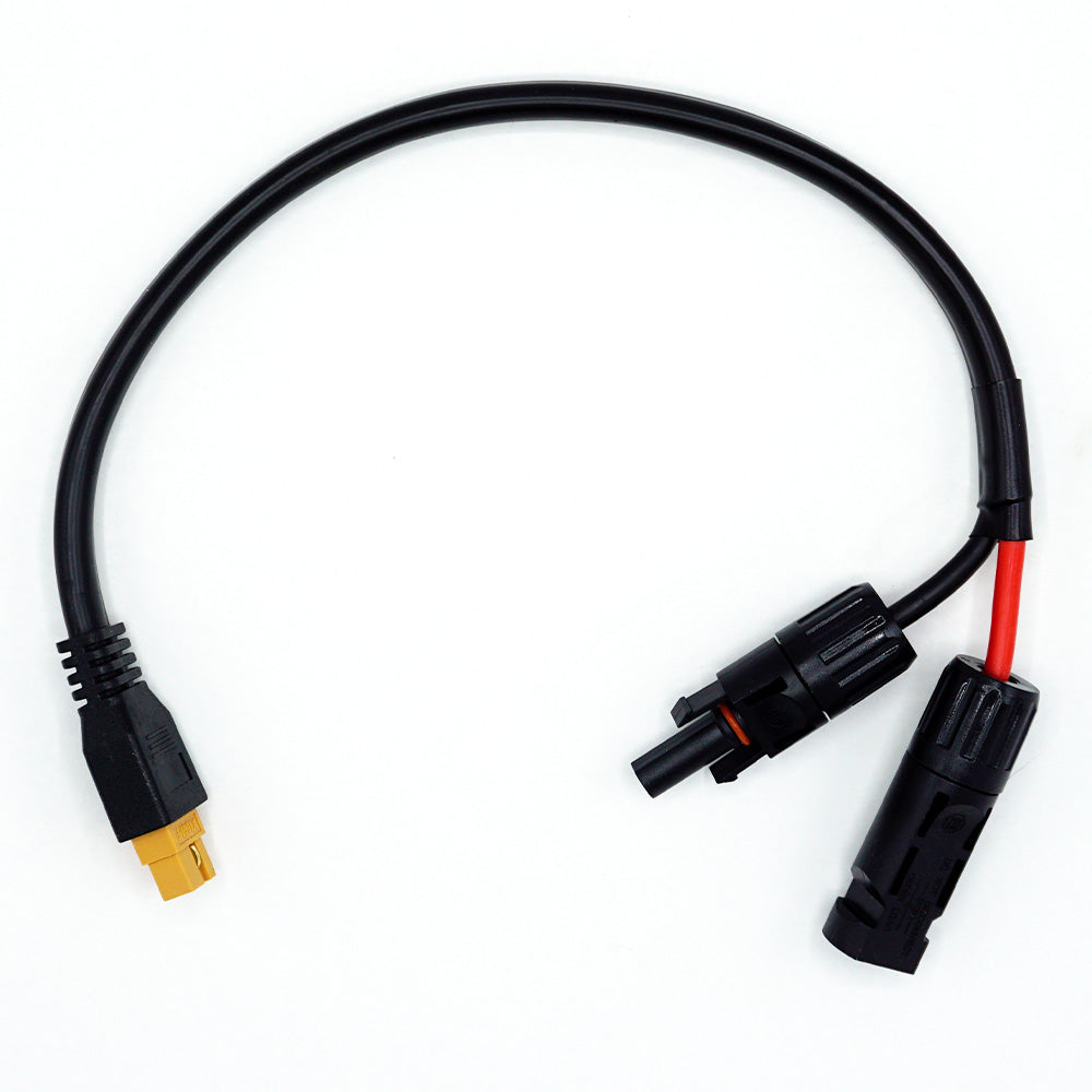 WATTSTUNDE® Adapterkabel (2 x) 4 mm² Typ-MC4/XT60 weiblich 3Pin 30 cm schwarz