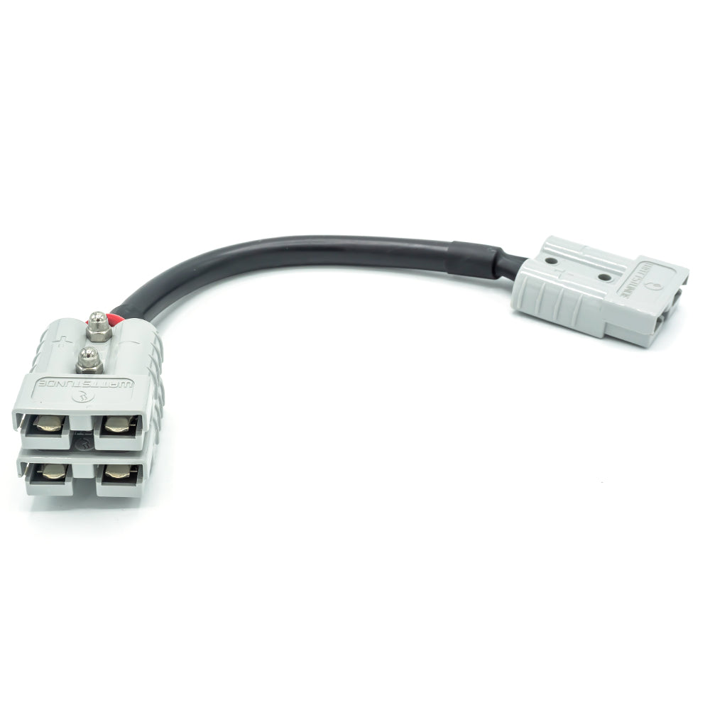WATTSTUNDE® Adapterkabel (2x)4 mm² A50/2x A50 (Seriell) 20 cm schwarz