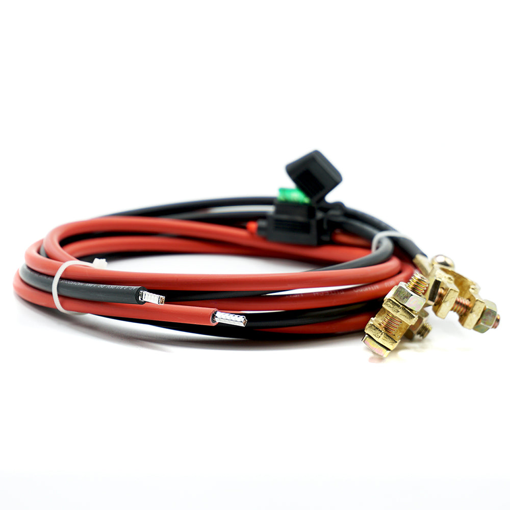 WATTSTUNDE® 6 mm² Batterieanschlußkabel BAKA30 mit 30 A Sicherung und Polklemmen im Set