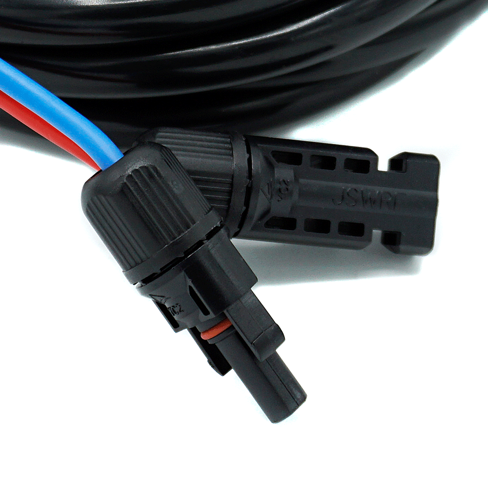 WATTSTUNDE® Anschlusskabel (2 x) 4 mm² Typ-MC4/Aderendhülse 5 m schwarz