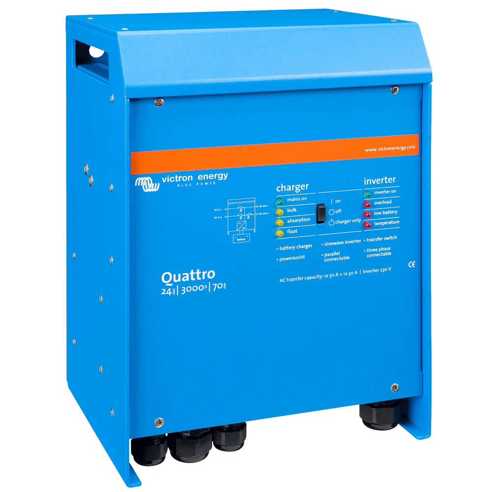 Victron Quattro 24/3000/70-50/50 Wechselrichter 2400 W und Ladegerät 24V