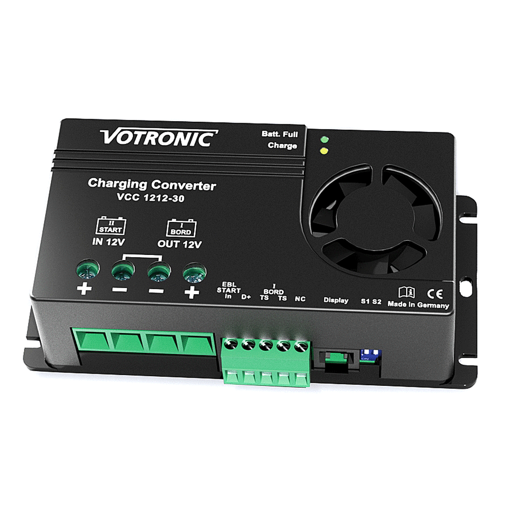 Ladebooster Set mit Votronic 1212-30 und Anschlusskabel für Start und Boardbatterie 5 m
