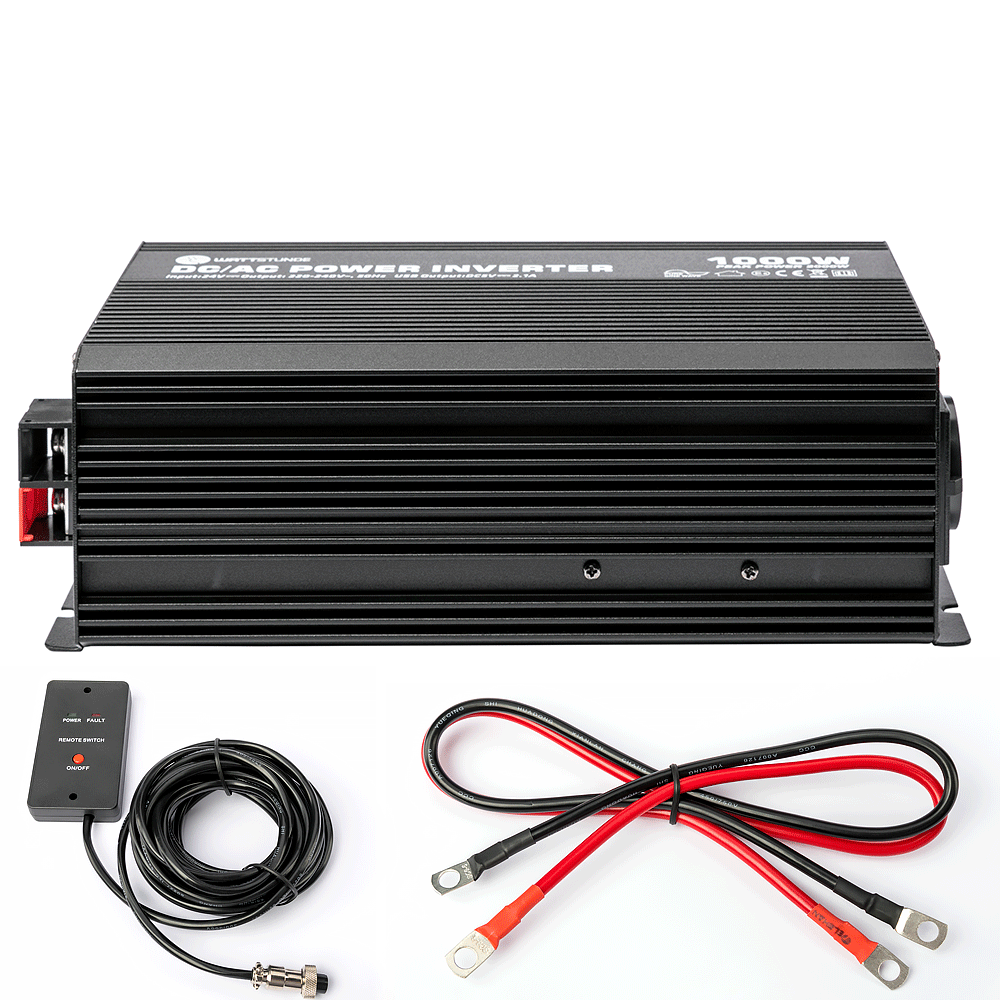 WATTSTUNDE® 1000 W / 2000 W 24 V Sinus Spannungswandler WS24/1000SI
