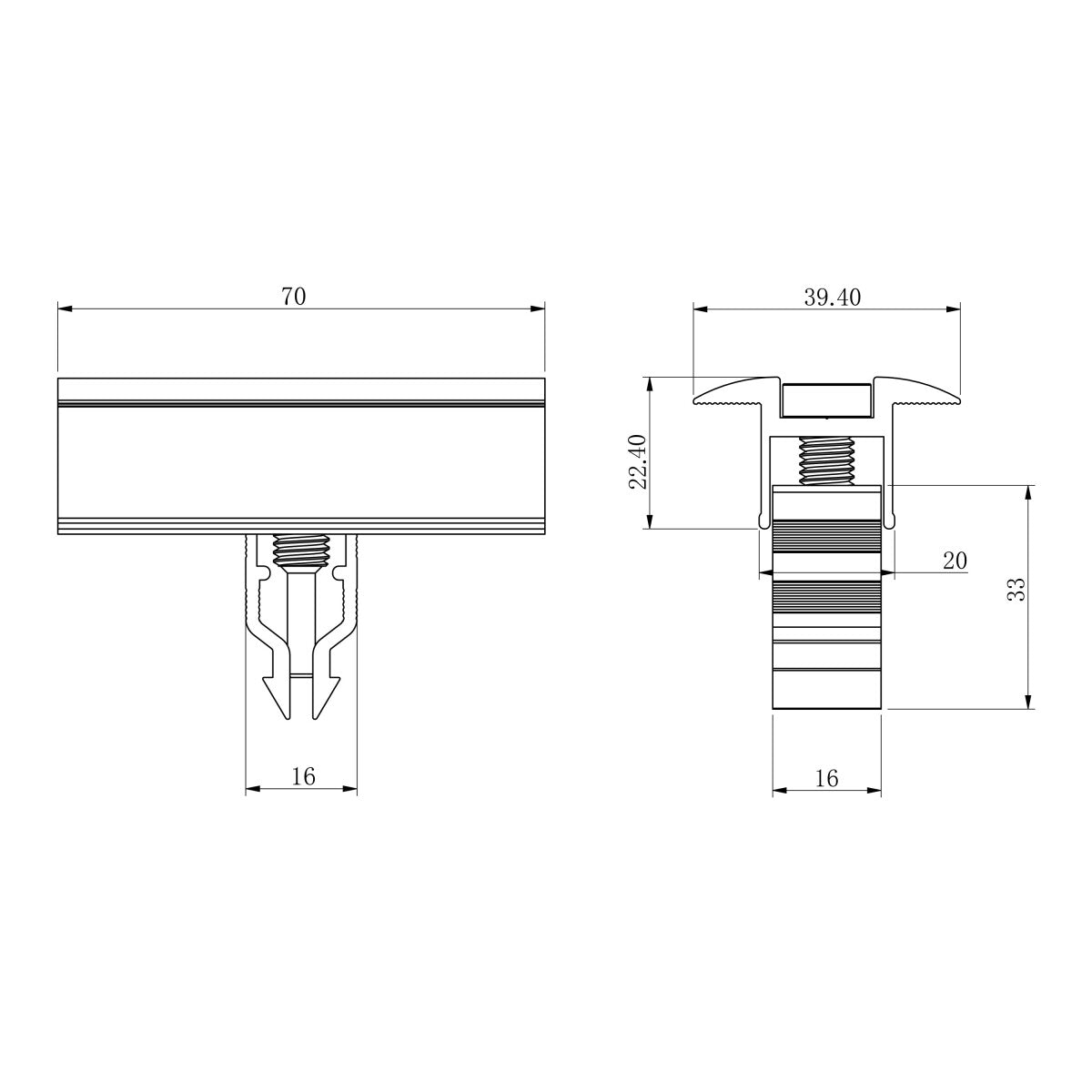 WATTSTUNDE® Mittelklemmen & Verbinder für Hausdachhalterung