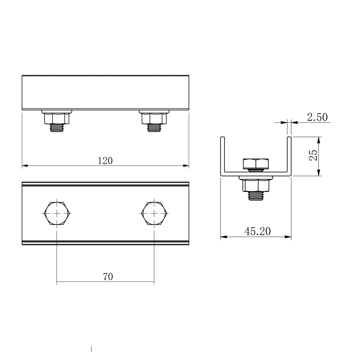 WATTSTUNDE® Mittelklemmen & Verbinder für Hausdachhalterung